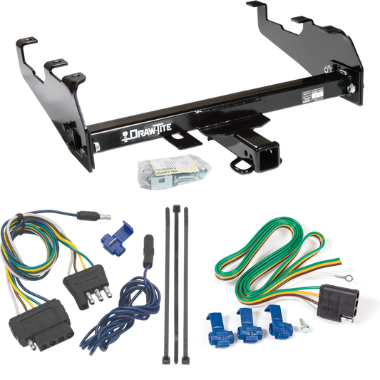 Fits 1963-1972 Chevrolet C30 Trailer Hitch Tow PKG w/ 5-Flat Wiring Harness (For w/Deep Drop Bumper Models) By Draw-Tite