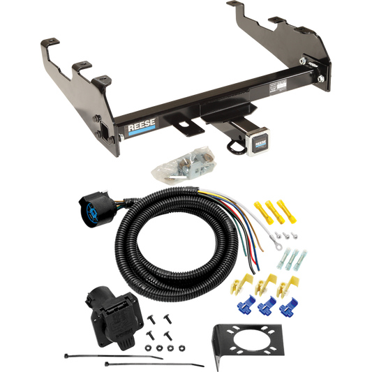 Fits 1979-1986 GMC K2500 Trailer Hitch Tow PKG w/ 7-Way RV Wiring (For w/Deep Drop Bumper Models) By Reese Towpower