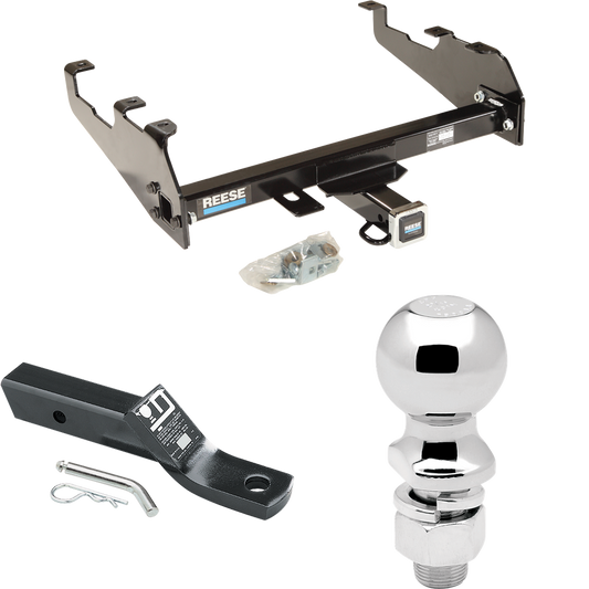 Fits 1986-1989 Dodge W100 Trailer Hitch Tow PKG w/ Ball Mount w/ 2" Drop + 2-5/16" Ball (For w/Deep Drop Bumper Models) By Reese Towpower