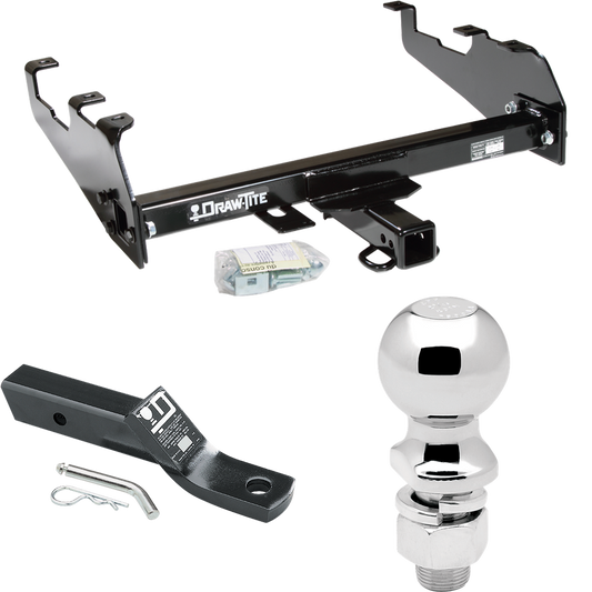 Fits 1988-1991 GMC C2500 Trailer Hitch Tow PKG w/ Ball Mount w/ 2" Drop + 2-5/16" Ball (For Crew Cab, w/Deep Drop Bumper Models) By Draw-Tite