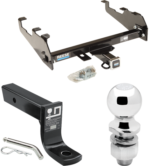 Fits 1977-1986 Chevrolet K30 Trailer Hitch Tow PKG w/ Ball Mount w/ 4" Drop + 2" Ball (For w/Deep Drop Bumper Models) By Reese Towpower