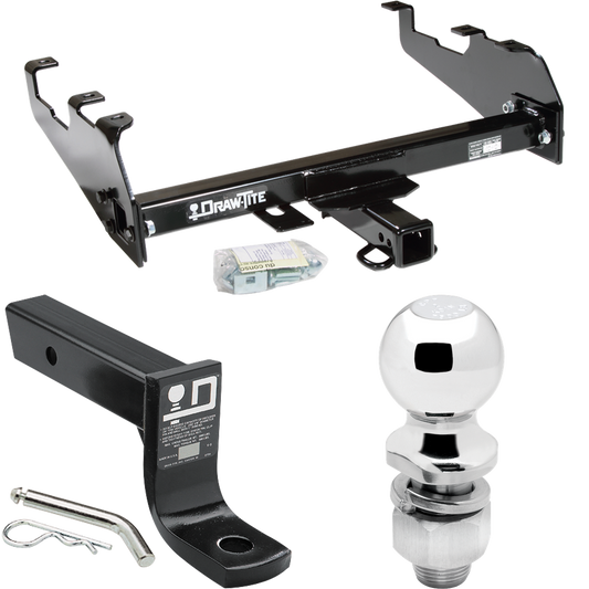 Fits 1963-1986 Chevrolet C30 Trailer Hitch Tow PKG w/ Ball Mount w/ 4" Drop + 2" Ball (For w/Deep Drop Bumper Models) By Draw-Tite