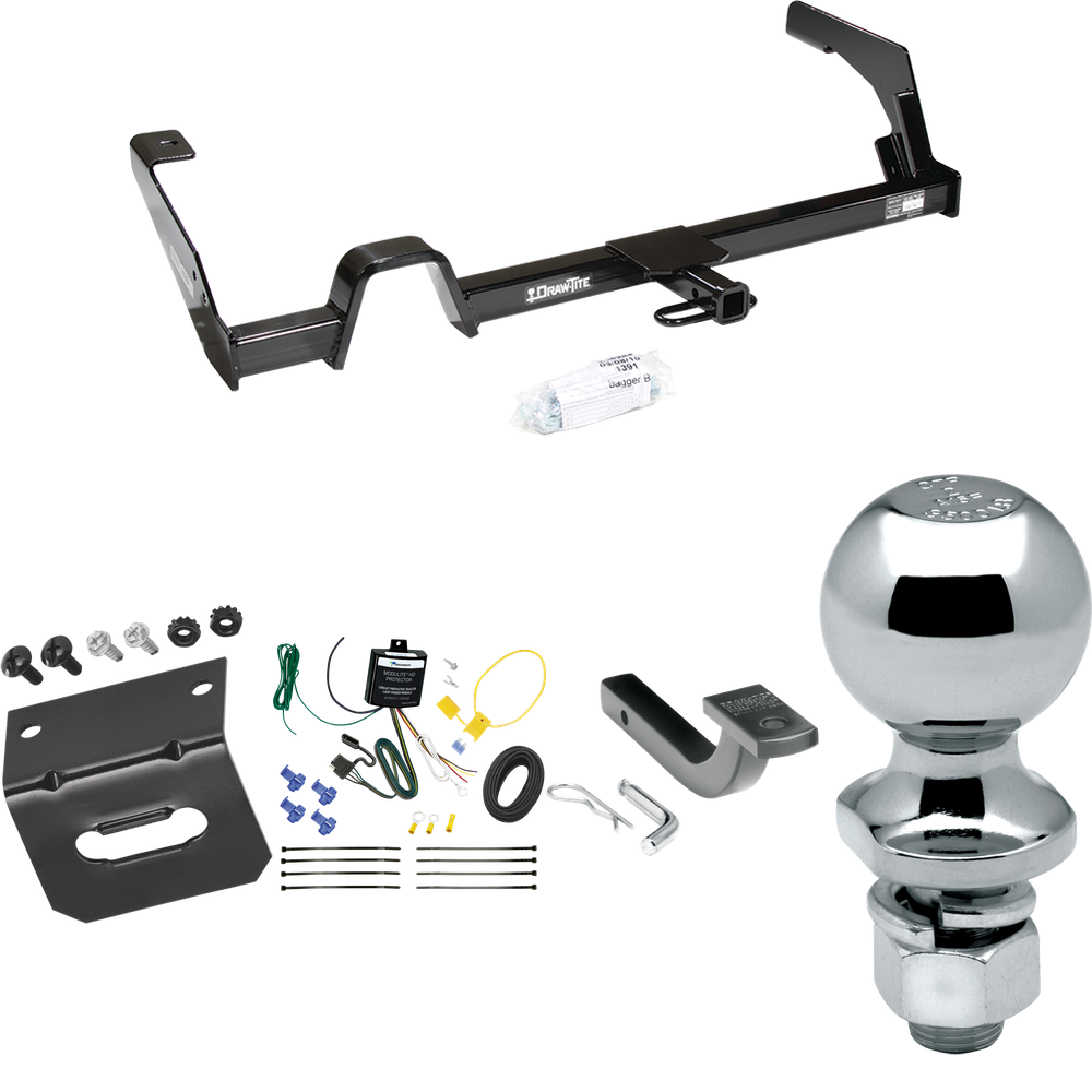 Fits 2000-2004 Subaru Legacy Trailer Hitch Tow PKG w/ 4-Flat Wiring Harness + Draw-Bar + 2" Ball + Wiring Bracket (For Wagon, Except Outback Models) By Reese Towpower