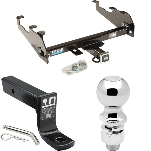 Fits 1979-1986 GMC C2500 Trailer Hitch Tow PKG w/ Ball Mount w/ 4" Drop + 2-5/16" Ball (For w/Deep Drop Bumper Models) By Reese Towpower