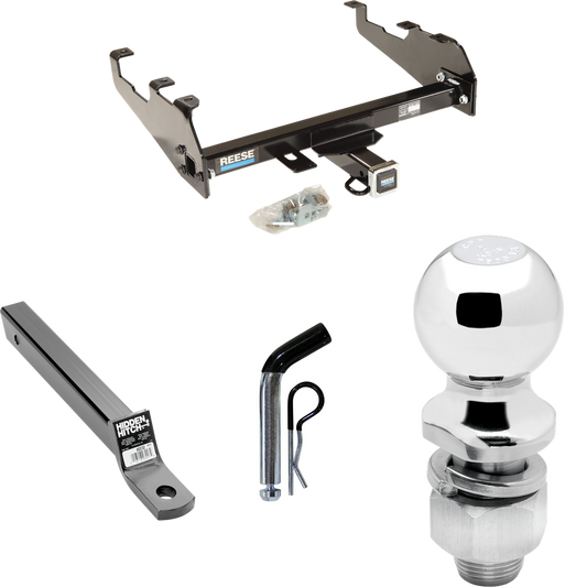 Fits 1967-1978 GMC C35 Trailer Hitch Tow PKG w/ Extended 16" Long Ball Mount w/ 2" Drop + Pin/Clip + 2" Ball (For w/Deep Drop Bumper Models) By Reese Towpower