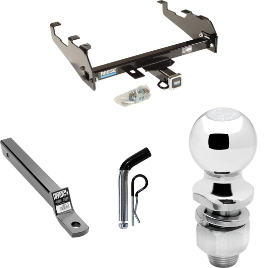 Fits 1963-1966 GMC 3000 Trailer Hitch Tow PKG w/ Extended 16" Long Ball Mount w/ 2" Drop + Pin/Clip + 2" Ball (For w/Deep Drop Bumper Models) By Reese Towpower