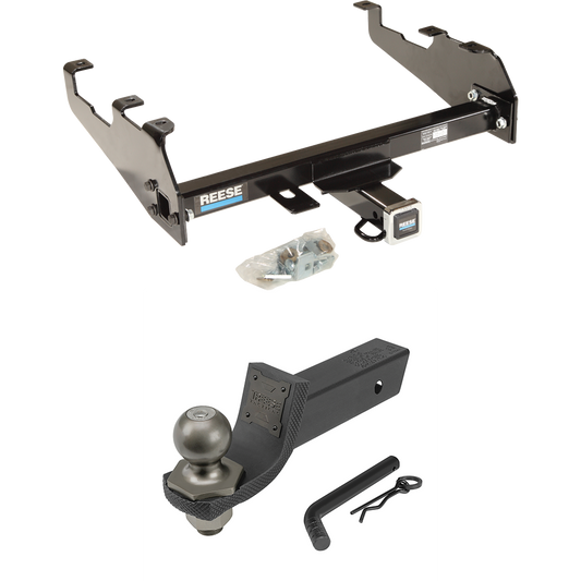 Fits 1963-1979 Ford F-250 Trailer Hitch Tow PKG + Interlock Tactical Starter Kit w/ 2" Drop & 2" Ball (For w/Deep Drop Bumper Models) By Reese Towpower