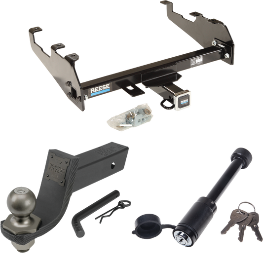Fits 1963-1972 Chevrolet C20 Trailer Hitch Tow PKG + Interlock Tactical Starter Kit w/ 3-1/4" Drop & 2" Ball + Tactical Dogbone Lock (For w/Deep Drop Bumper Models) By Reese Towpower
