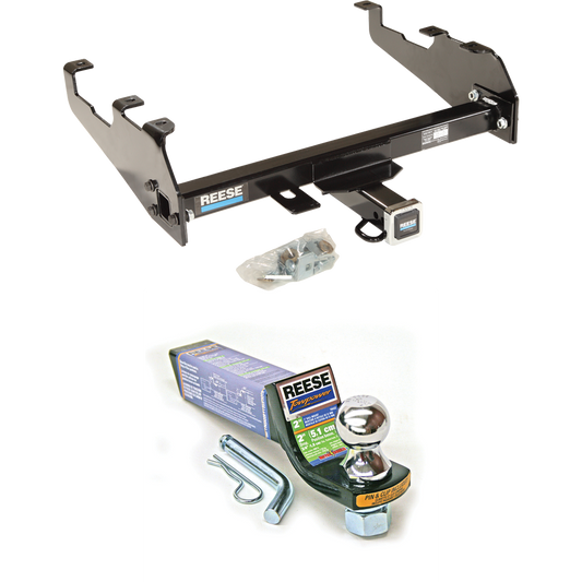 Fits 1967-1978 GMC K25 Trailer Hitch Tow PKG w/ Starter Kit Ball Mount w/ 2" Drop & 1-7/8" Ball (For w/Deep Drop Bumper Models) By Reese Towpower