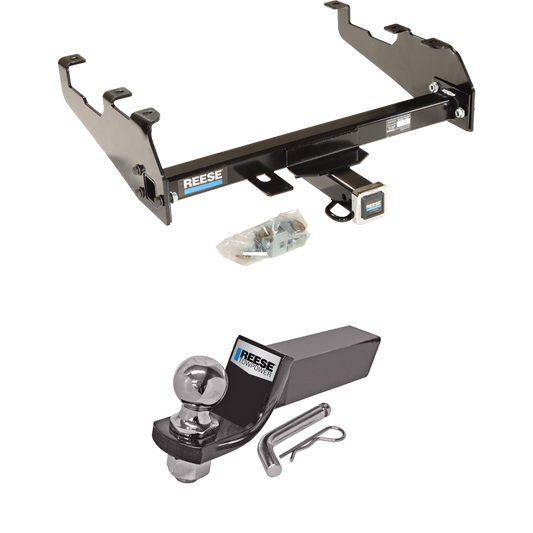 Fits 1967-1974 GMC K35 Trailer Hitch Tow PKG w/ Starter Kit Ball Mount w/ 2" Drop & 2" Ball (For w/Deep Drop Bumper Models) By Reese Towpower