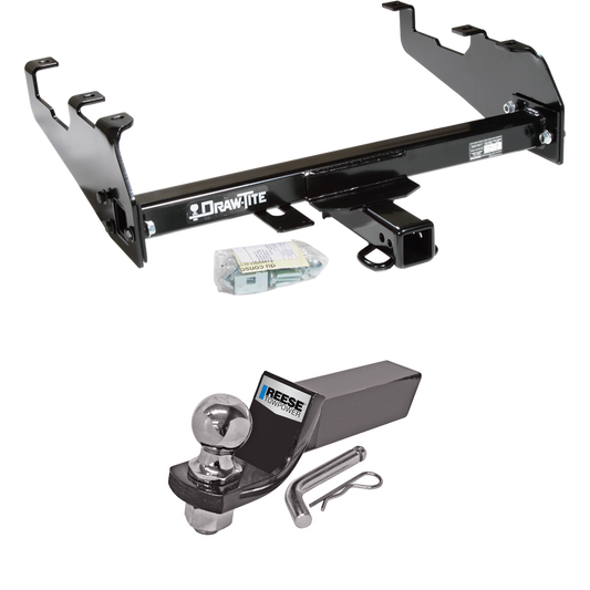 Fits 1988-1991 GMC K3500 Trailer Hitch Tow PKG w/ Starter Kit Ball Mount w/ 2" Drop & 2" Ball (For w/Deep Drop Bumper Models) By Draw-Tite