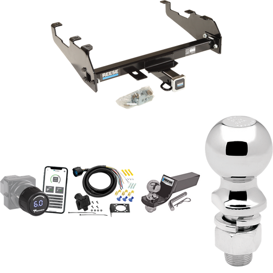 Fits 1994-1994 Dodge Ram 3500 Trailer Hitch Tow PKG w/ Tekonsha Prodigy iD Bluetooth Wireless Brake Control + 7-Way RV Wiring + 2" & 2-5/16" Ball & Drop Mount (For w/Deep Drop Bumper Models) By Reese Towpower