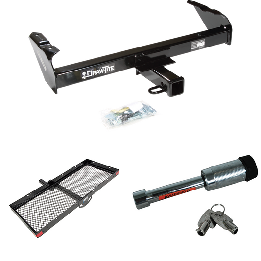 Fits 1974-1975 International 200 Trailer Hitch Tow PKG w/ 48" x 20" Cargo Carrier + Hitch Lock By Draw-Tite