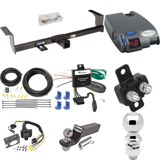 Fits 2006-2013 Suzuki Grand Vitara Trailer Hitch Tow PKG w/ Tekonsha Primus IQ Brake Control + 7-Way RV Wiring + 2" & 2-5/16" Ball & Drop Mount (Excludes: 3 Dr Hatchback Models) By Reese Towpower