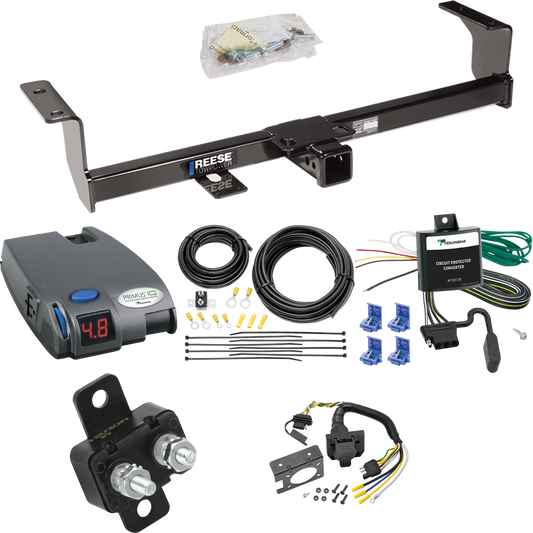 Fits 2006-2013 Suzuki Grand Vitara Trailer Hitch Tow PKG w/ Tekonsha Primus IQ Brake Control + 7-Way RV Wiring (Excludes: 3 Dr Hatchback Models) By Reese Towpower