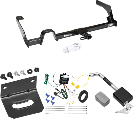 Se adapta al paquete de enganche de remolque Subaru Outback 2000-2004 con arnés de cableado plano de 4 + soporte de cableado + bloqueo de enganche (para sedán, excepto modelos deportivos) de Draw-Tite