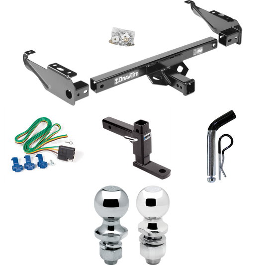 Se adapta al paquete de enganche de remolque Chevrolet C10 1985-1986 con cableado plano de 4 + soporte de bola ajustable + pasador/clip + bola de 2" + bola de 1-7/8" de Draw-Tite