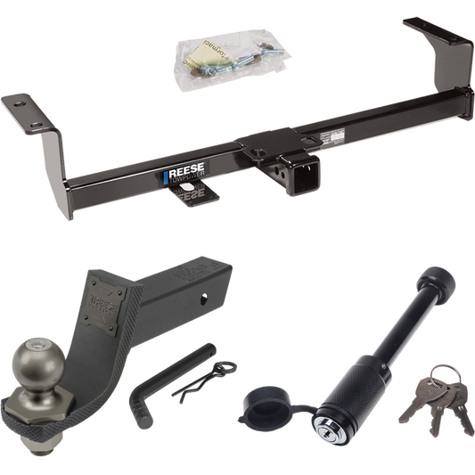 Fits 2006-2013 Suzuki Grand Vitara Trailer Hitch Tow PKG + Interlock Tactical Starter Kit w/ 3-1/4" Drop & 2" Ball + Tactical Dogbone Lock (Excludes: 3 Dr Hatchback Models) By Reese Towpower