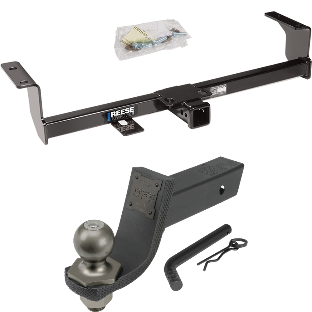 Fits 2006-2013 Suzuki Grand Vitara Trailer Hitch Tow PKG + Interlock Tactical Starter Kit w/ 3-1/4" Drop & 2" Ball (Excludes: 3 Dr Hatchback Models) By Reese Towpower