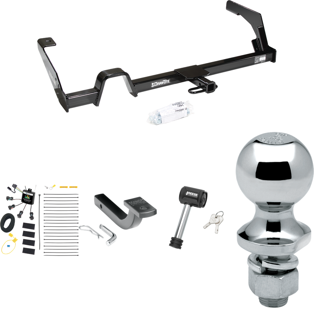 Se adapta al paquete de enganche de remolque Subaru Legacy 2000-2004 con arnés de cableado de 4 contactos planos "sin empalme" + barra de tracción + bola de 1-7/8" + bloqueo de enganche (para Wagon, excepto modelos Outback) de Reese Towpower