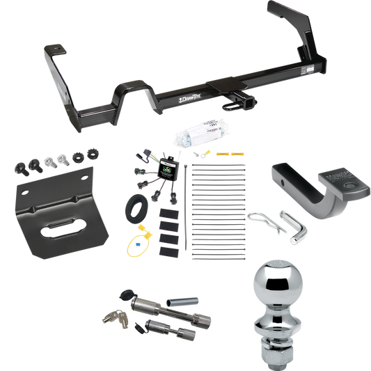 Fits 2000-2004 Subaru Legacy Trailer Hitch Tow PKG w/ 4-Flat Zero Contact "No Splice" Wiring Harness + Draw-Bar + 1-7/8" Ball + Wiring Bracket + Dual Hitch & Coupler Locks (For Sedan, Except Outback Models) By Reese Towpower