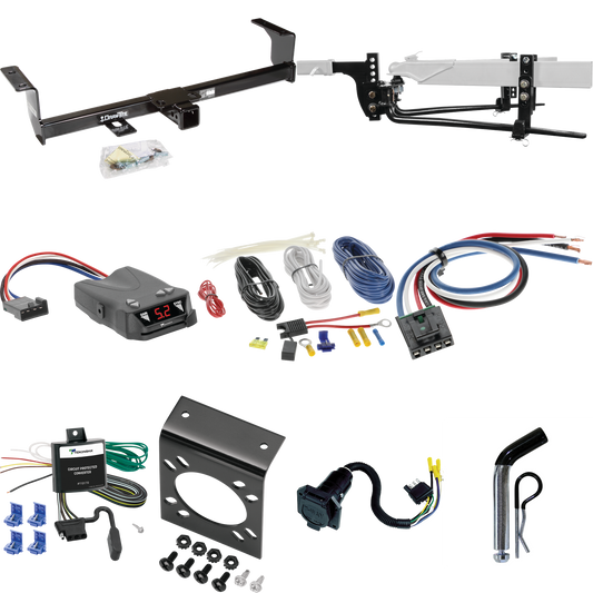 Fits 2006-2013 Suzuki Grand Vitara Trailer Hitch Tow PKG w/ 6K Round Bar Weight Distribution Hitch w/ 2-5/16" Ball + Pin/Clip + Tekonsha Brakeman IV Brake Control + Generic BC Wiring Adapter + 7-Way RV Wiring (Excludes: 3 Dr Hatchback Models) By Draw