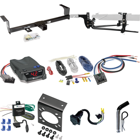 Fits 2006-2013 Suzuki Grand Vitara Trailer Hitch Tow PKG w/ 6K Round Bar Weight Distribution Hitch w/ 2-5/16" Ball + Pin/Clip + Tekonsha BRAKE-EVN Brake Control + Generic BC Wiring Adapter + 7-Way RV Wiring (Excludes: 3 Dr Hatchback Models) By Draw-T