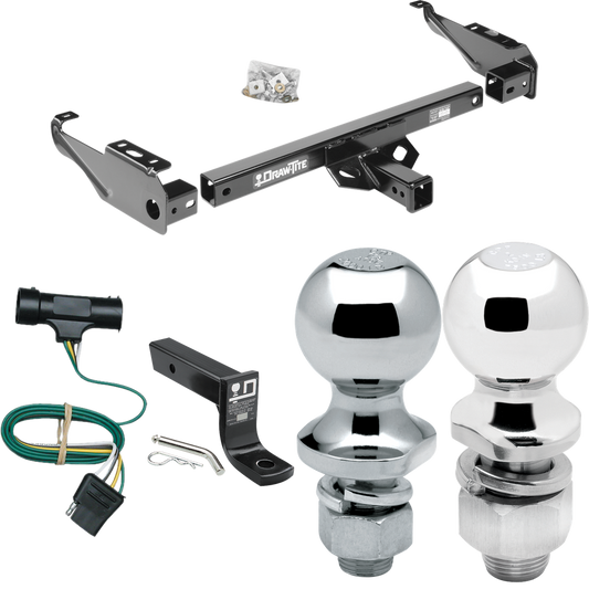 Se adapta al paquete de enganche de remolque GMC C15 1975-1978 con cableado plano de 4 + soporte de bola con caída de 4" + bola de 2" + bola de 1-7/8" de Draw-Tite