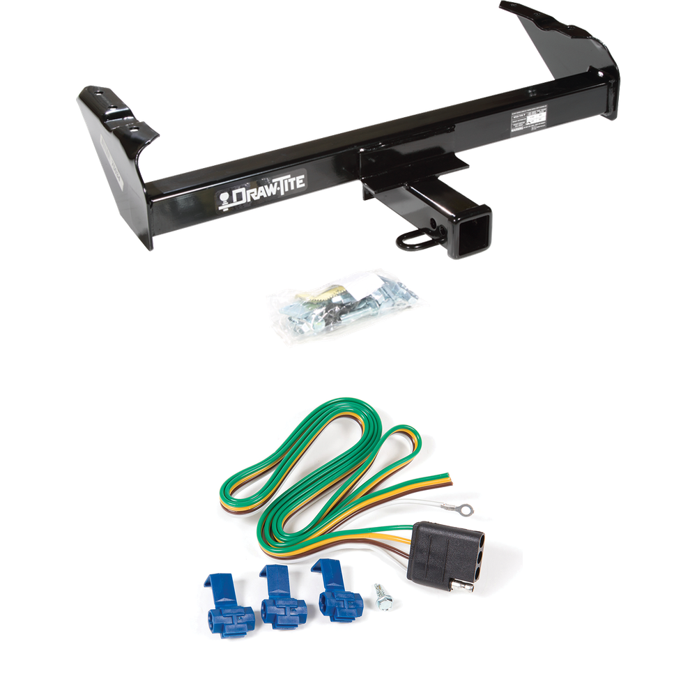 Fits 1969-1970 International 1100D Trailer Hitch Tow PKG w/ 4-Flat Wiring Harness By Draw-Tite