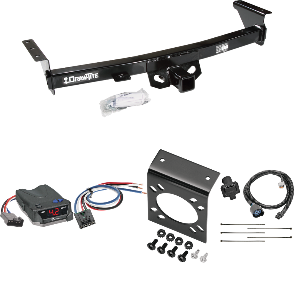 Se adapta al paquete de enganche de remolque Suzuki Equator 2009-2012 con control de freno Tekonsha BRAKE-EVN + adaptador de cableado BC genérico + cableado RV de 7 vías (para modelos con paquete de remolque de fábrica) de Draw-Tite