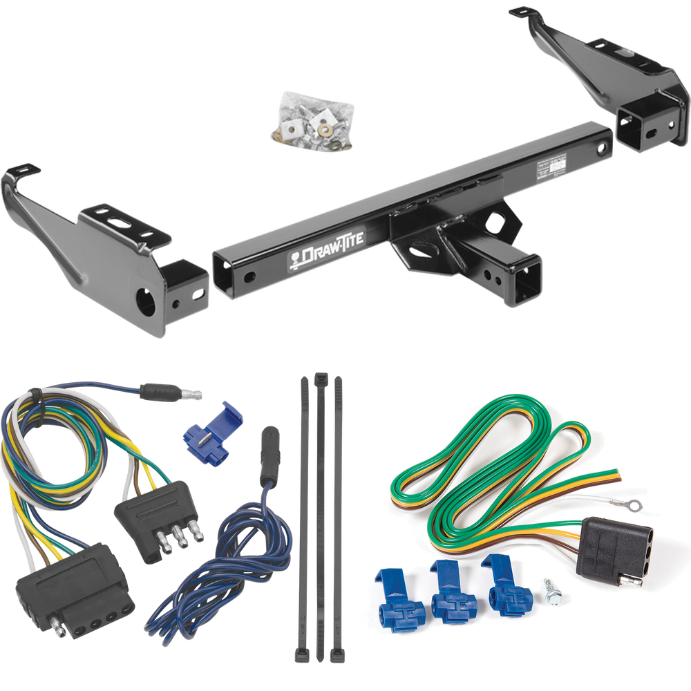 Fits 1994-1994 Dodge Ram 3500 Trailer Hitch Tow PKG w/ 5-Flat Wiring Harness By Draw-Tite