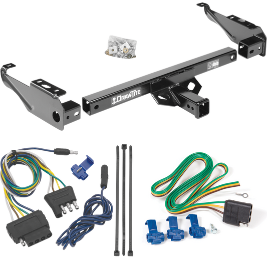 Fits 1963-1979 Ford F-100 Trailer Hitch Tow PKG w/ 5-Flat Wiring Harness By Draw-Tite