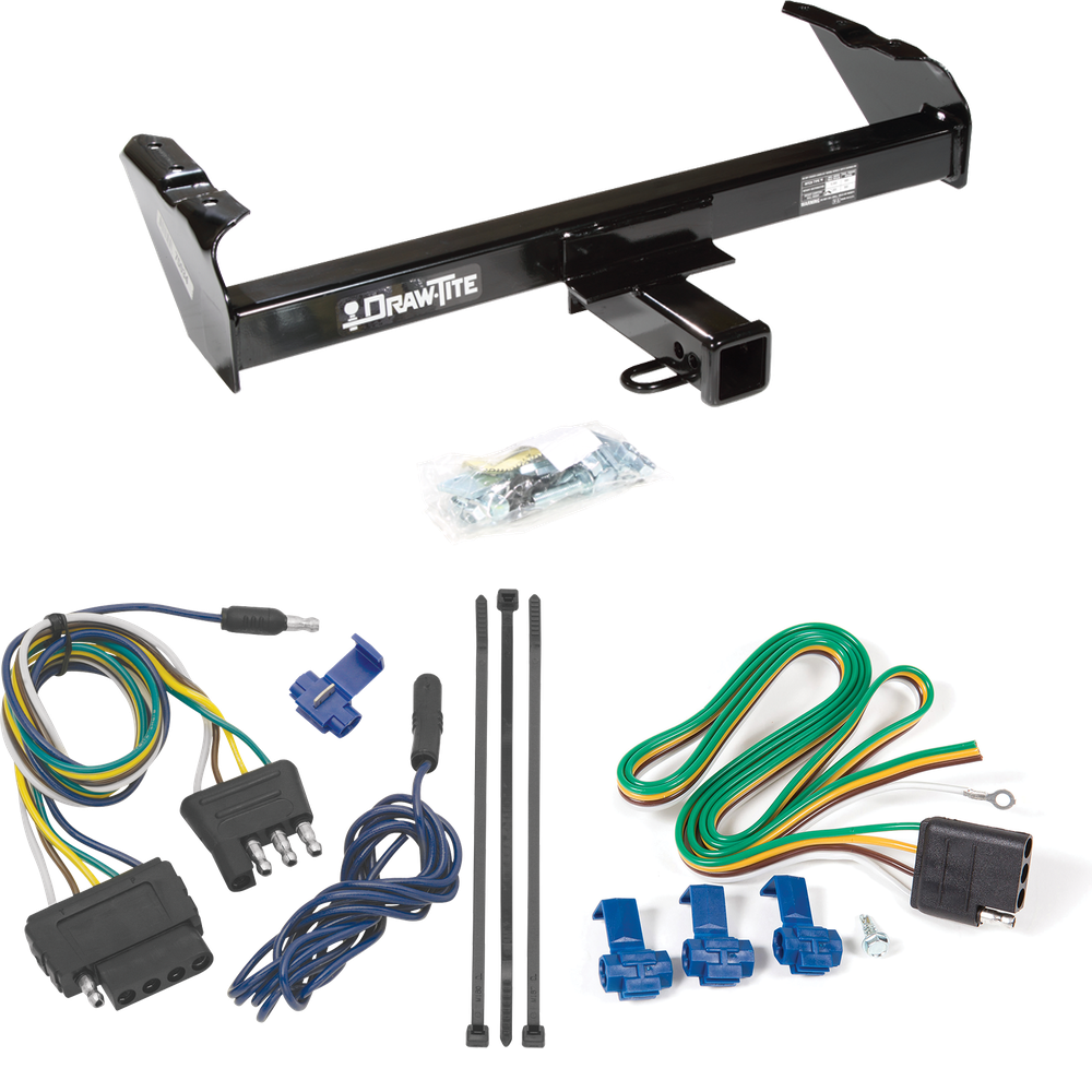 Fits 1974-1974 International 100 Trailer Hitch Tow PKG w/ 5-Flat Wiring Harness By Draw-Tite