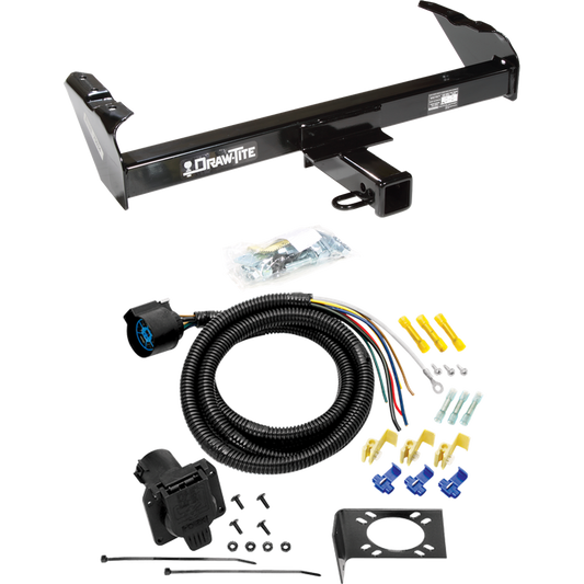 Fits 1977-1978 GMC K35 Trailer Hitch Tow PKG w/ 7-Way RV Wiring By Draw-Tite