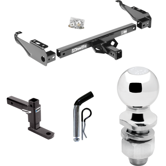 Fits 1979-1986 GMC C3500 Trailer Hitch Tow PKG w/ Adjustable Drop Rise Ball Mount + Pin/Clip + 2" Ball By Draw-Tite