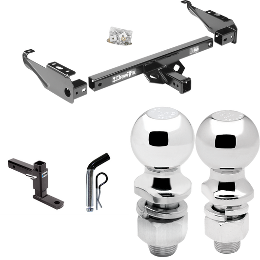 Fits 1963-1986 Chevrolet C10 Trailer Hitch Tow PKG w/ Adjustable Drop Rise Ball Mount + Pin/Clip + 2" Ball + 2-5/16" Ball By Draw-Tite