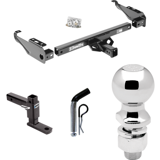 Fits 1997-1997 Ford F-250 HD Trailer Hitch Tow PKG w/ Adjustable Drop Rise Ball Mount + Pin/Clip + 2-5/16" Ball By Draw-Tite