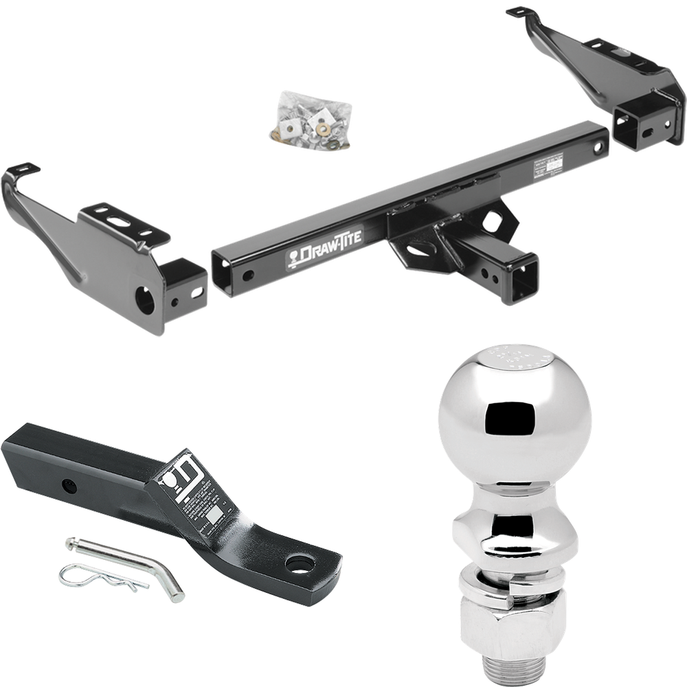 Fits 1987-1996 Ford F-150 Trailer Hitch Tow PKG w/ Ball Mount w/ 2" Drop + 2-5/16" Ball By Draw-Tite