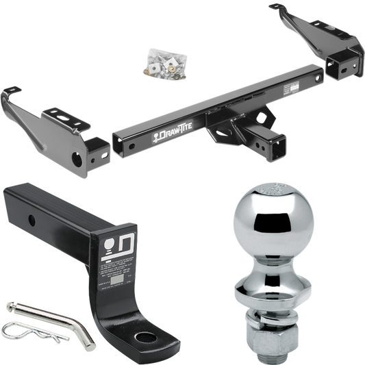 Fits 1980-1983 Ford F-100 Trailer Hitch Tow PKG w/ Ball Mount w/ 4" Drop + 1-7/8" Ball (Excludes: w/Custom Fascia Models) By Draw-Tite