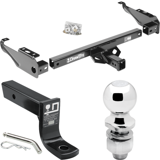 Fits 1974-1981 Plymouth Trailduster Trailer Hitch Tow PKG w/ Ball Mount w/ 4" Drop + 2" Ball (Excludes: w/Skid Shield Models) By Draw-Tite