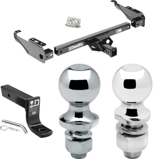 Fits 1980-1986 Ford F-250 Trailer Hitch Tow PKG w/ Ball Mount w/ 4" Drop + 2" Ball + 1-7/8" Ball (Excludes: w/Custom Fascia Models) By Draw-Tite