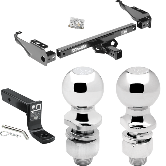 Se adapta al paquete de remolque con enganche para remolque Dodge D100 1968-1979 con soporte de bola con caída de 4" + bola de 2" + bola de 2-5/16" de Draw-Tite