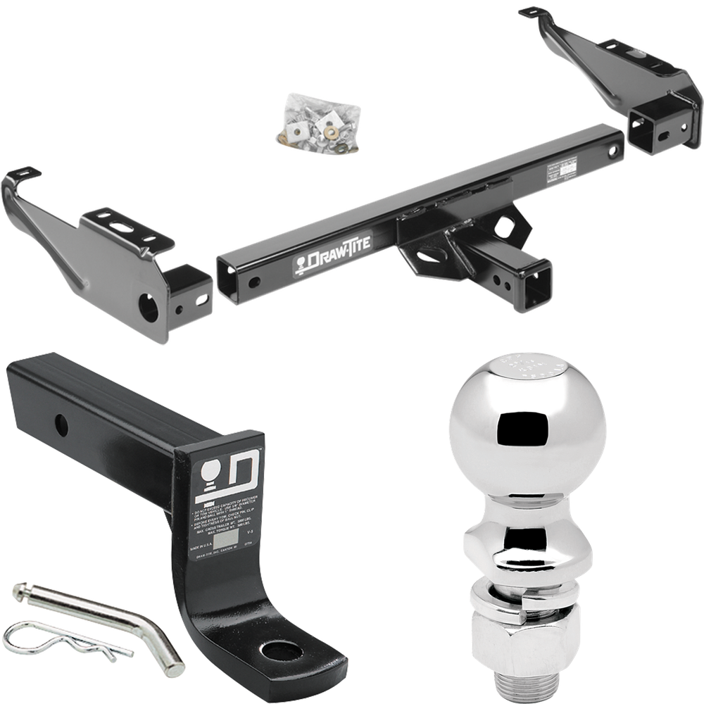 Fits 1988-2000 Chevrolet C3500 Trailer Hitch Tow PKG w/ Ball Mount w/ 4" Drop + 2-5/16" Ball (For Regular & Extended Cabs Models) By Draw-Tite