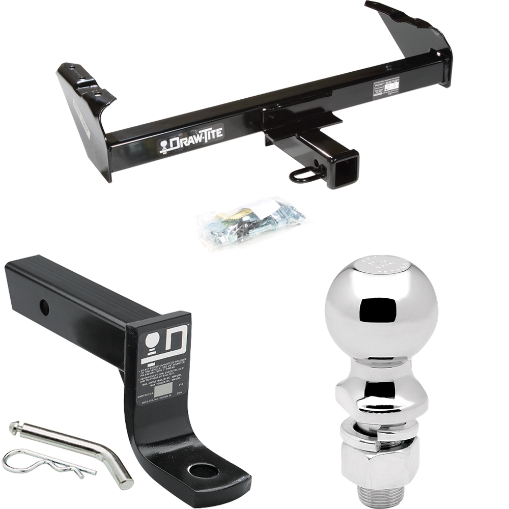 Fits 1971-1973 International 1010 Trailer Hitch Tow PKG w/ Ball Mount w/ 4" Drop + 2-5/16" Ball By Draw-Tite