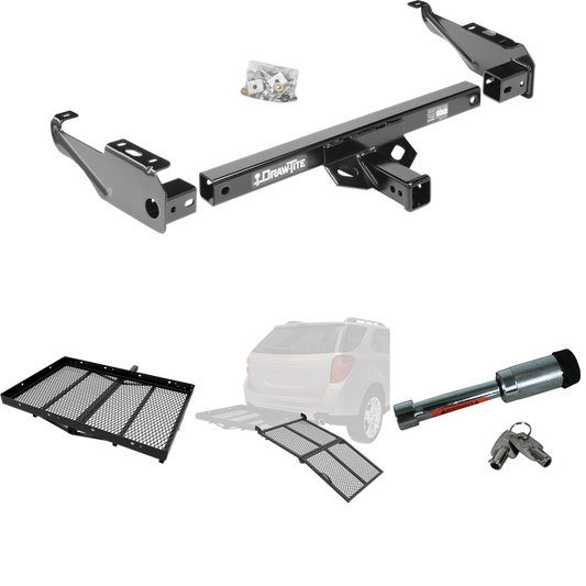 Fits 1975-1978 GMC C15 Trailer Hitch Tow PKG w/ Cargo Carrier + Bi-Fold Ramp + Hitch Lock By Draw-Tite