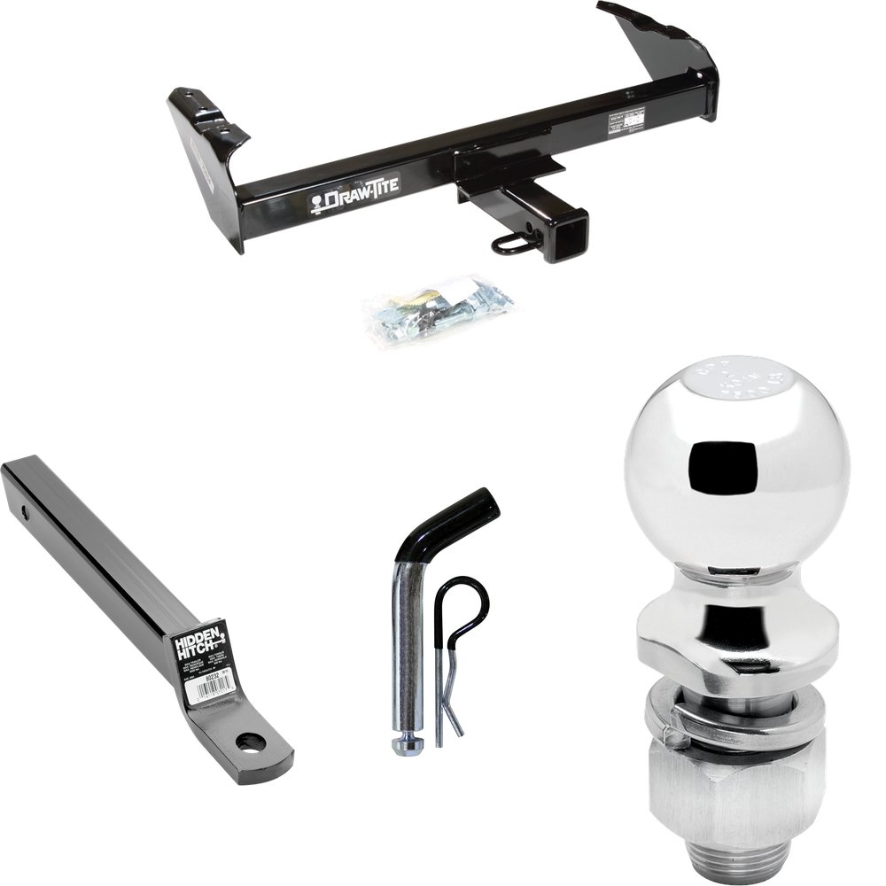 Fits 1971-1973 International 1310 Trailer Hitch Tow PKG w/ Extended 16" Long Ball Mount w/ 2" Drop + Pin/Clip + 2" Ball By Draw-Tite