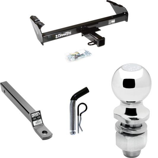 Fits 1963-1986 Chevrolet K20 Trailer Hitch Tow PKG w/ Extended 16" Long Ball Mount w/ 2" Drop + Pin/Clip + 2" Ball By Draw-Tite