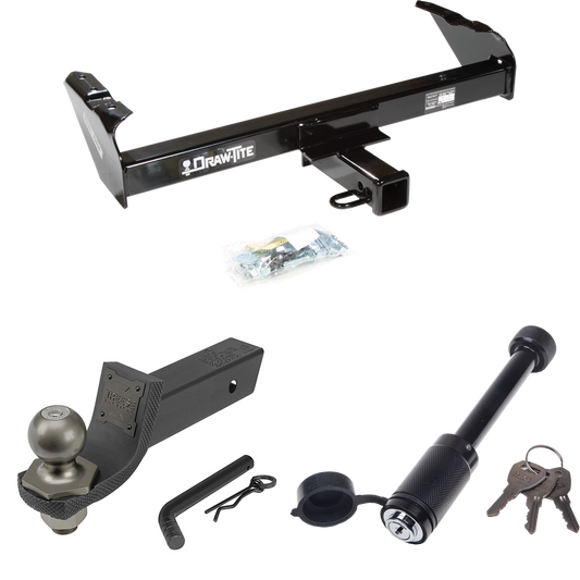 Fits 1967-1978 GMC K25 Trailer Hitch Tow PKG + Interlock Tactical Starter Kit w/ 2" Drop & 2" Ball + Tactical Dogbone Lock By Draw-Tite