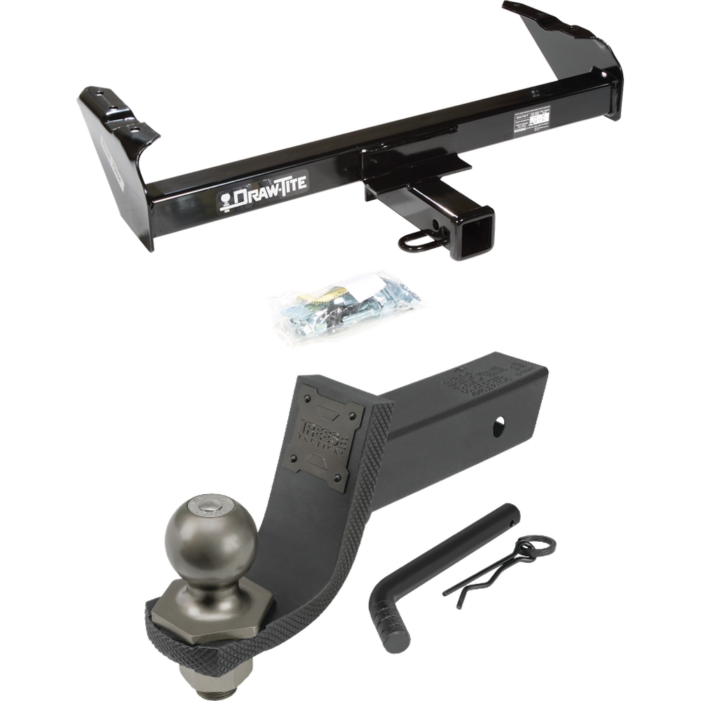 Fits 1963-1965 GMC 1500 Series Trailer Hitch Tow PKG + Interlock Tactical Starter Kit w/ 3-1/4" Drop & 2" Ball By Draw-Tite