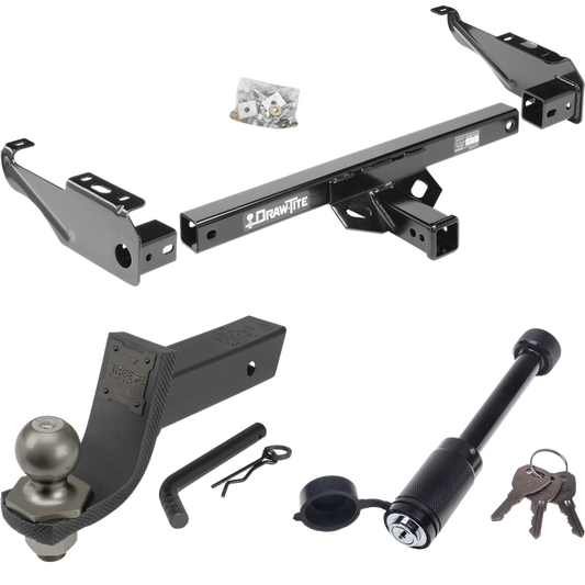 Fits 1963-1972 Chevrolet C20 Trailer Hitch Tow PKG + Interlock Tactical Starter Kit w/ 3-1/4" Drop & 2" Ball + Tactical Dogbone Lock By Draw-Tite